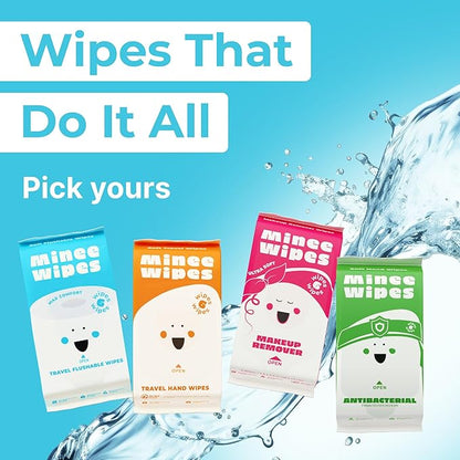 Impossibly Compact Travel Feminine Wipes - 99% Water and Aloe - pH Balanced, Period-Friendly & Ultra Soft - Travel Essentials for Women & Teens - Unscented - 24 Pack Total 144 Wipes