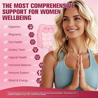 Totaria (2 Packs) Probiotics for Women, 120 Billion Women Probiotic, Digestive Enzymes & Prebiotics, with Akkermansia, Cranberry, D-Mannose, for Gut, Urinary, Immune, PH Balance, 240 Vegan Capules