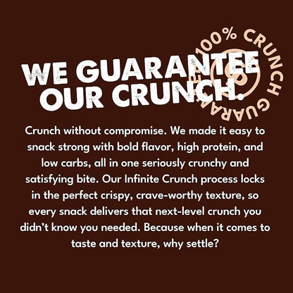 CRISP POWER Protein Pretzels, NEW Cinnamon Crunch, 26G Protein, High Protein Snack, High Fiber, Low Carb Crunchy Pretzel Snacks, No Added Sugar, 1.75 oz Bags, 6 Pack, Vegan, Keto