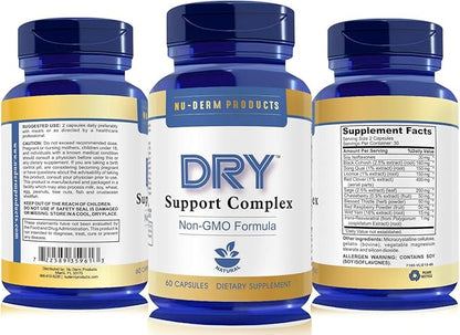 Nuderm DRY HYPERHIDROSIS TREATMENT pills stop sweating, sweaty hands Sweaty Feet Night Sweats Sweaty Underarms Naturally Proven Antiperspirant Vitamins treats Hyperhidrosis