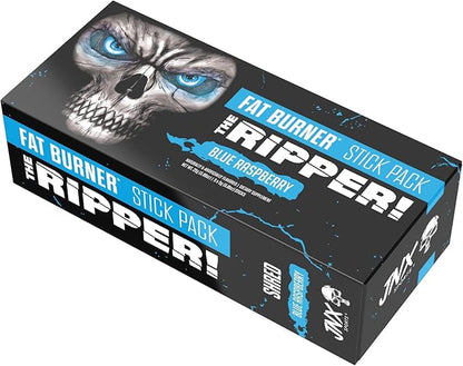 JNX SPORTS The Ripper! Fat Burner Pre Workout for Men & Women – Thermogenic Fat Burning Powder & Appetite Suppressant, Boost Energy & Endurance – Blue Raspberry, Pre Workout Packets, 5x5 g Sticks