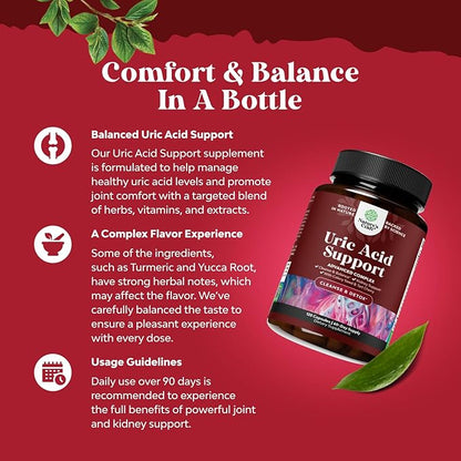 Green Coffee Bean Extract for Uric Acid Cleanse & Detox - Green Coffee Beans with Turmeric, Tart Cherry & Celery Seed for Adults - Daily Uric Acid Flush for Joints Support & Kidney Cleanser – 120 Ct