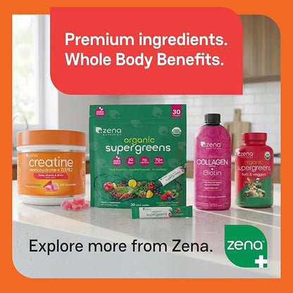 Zena Nutrition Creatine Gummies with D3 & K2, Creatine Monohydrate for Men and Women, Supports Bone, Muscle, & Cognitive Health, Gummy Workout Supplement, Watermelon Flavor, 150ct, 30 Daily Servings