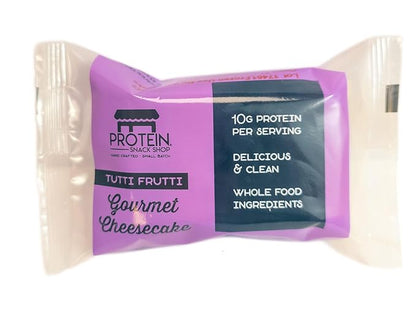 Low Carb Protein Cheesecake Bars | High Protein, Gluten-Free, Clean Ingredients Snack Bars (20, Tutti Frutti)