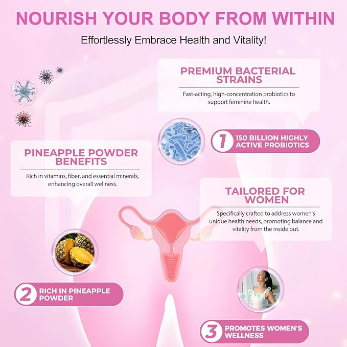 Vital Vaginal Probiotics Source Feminine Gummies,Premium Feminine Balance Gummies,Probiotic Gummies for Prenatal & Postnatal Women - Probiotics for Digestion, pH Balance, Gut Health, Immune Support