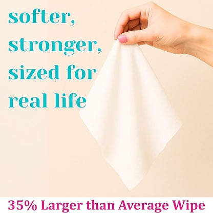 Blossom & Bum Feminine Wipes, Flushable, Plant-Based with Aloe & Vitamin E, 20 Count, Hypoallergenic, Flushable