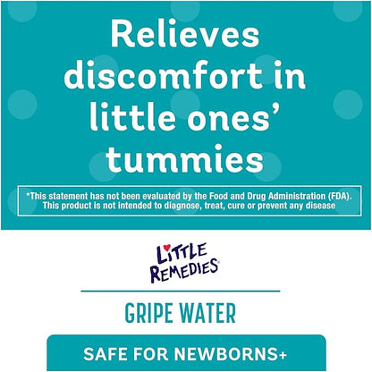 Little Remedies Gripe Water for Babies, With Chamomile, for Baby Gas Relief, No Alcohol or Artificial Dyes, 4 Fl Oz, Pack of 6
