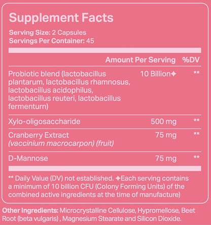 Trigg Vaginal Probiotics for Women- pH Balance, Digestion, UT- Female Health Supplement with Cranberry- Prebiotic Blend, Lactobacillus- Promote Healthy Vaginal Odor & Flora- Feminine Probiotic- 90 Ct
