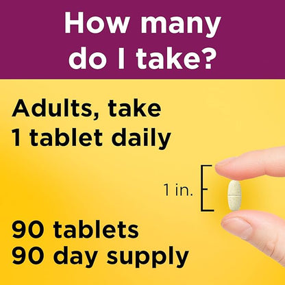 Nature Made Multivitamin For Women 50+ No Iron, Multivitamins for Women 50 Plus, Daily Nutritional Support, Nature Made Multi Vitamins, 90 Tablets, 90 Day Supply