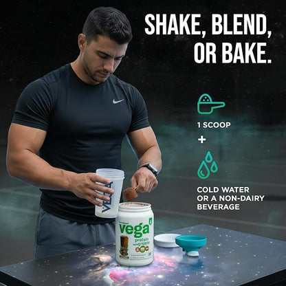 Vega Protein and Greens Protein Powder, Chocolate - 20g Plant Based Protein Plus Veggies, Vegan, Non GMO, Pea Protein for Women and Men, 1.2 lbs (Packaging May Vary) (Pack of 1)
