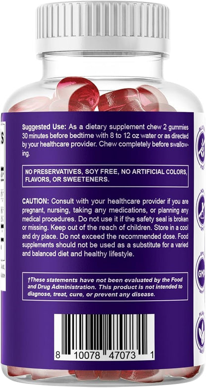 Vitamatic Melatonin Gummies for Kids & Adults - (2.5 mg 5 mg & 10 mg Doses) - 60 Vegan Gummies