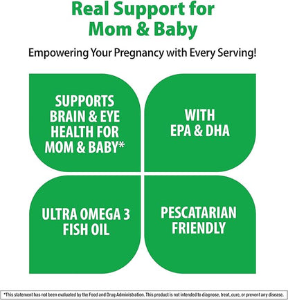Rainbow Light Prenatal DHA Vitamins for Women | 60 Softgels | Omega 3 Fish Oil (DHA & EPA) | Supports Mom & Baby’s Health from Conception to Nursing