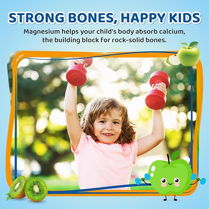 2PCS Center-Filled Magnesium Gummies for Kids 300MG - Magnesium Glycinate Gummies with L-theanine, Omega-3, Vitamin B6, D for Kids & Adults, Supplement for Sleep, Calm & Muscle Relaxation