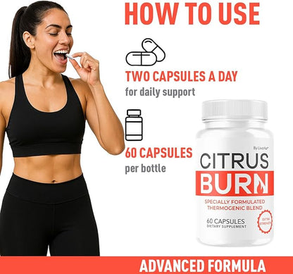 (2 Pack) Citrus Burn Capsules - Official CitrusBurn Pills Supplement Support All Natural Ingredients Advanced Formula Premium Multivitamin for Overall Health & Wellness, 120 Capsules for 2 Months