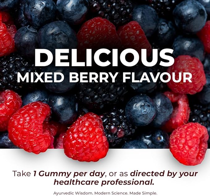 The Wellness Project 14-in-1 Hair, Skin & Nails Gummies with 10,000 mcg Biotin, Keratin, Hyaluronic & Folic Acid, Vitamins A, C, B5, B6 & B12 & Sea Buckthorn | Tasty Mixed Berry Flavor (Pack of 2)