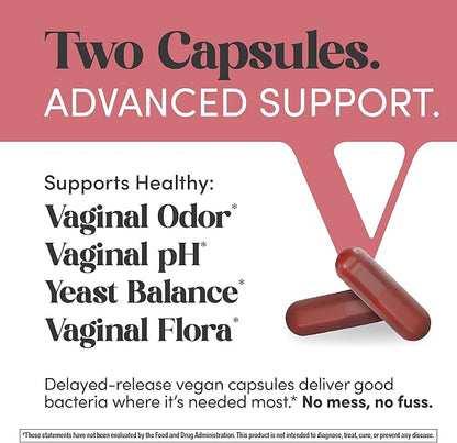 Renew Life Ultimate Flora Vaginal Probiotics for Women | 6 Billion CFU | 60 Delayed Release Vegan Capsules | Vaginal Health and pH Balance | Dairy, Soy and Gluten Free Supplement