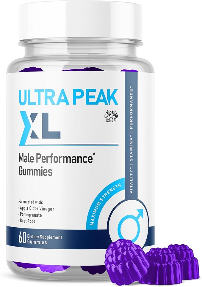 Ultra Peak XL Gummies for Men, Official UltraPeak XL Male Gummys with All Natural Ingredients, Ultra PeakXL Maximum Strength Health and Wellness Multivitamin Supplement Formula Gummys (60 Gummies)