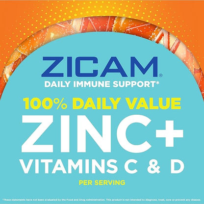 Zicam Daily Immune Support,Gummy Supplement,Zinc,Vitamin C and Vitamin D,Citrus Strawberry Flavor,70 Count (Pack of 2)