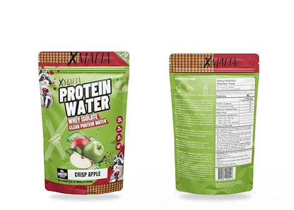 XMafia - Clear Whey Protein Isolate Powder – 20g Protein + Collagen Peptides, 30 Servings, Zero Sugar, Refreshing Light Protein Drink Water, Whey Powder Protein Shake, Lactose Free – Apple