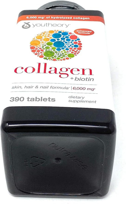 youtheory Collagen Plus Biotin, 390 Tablets (5 Pack)