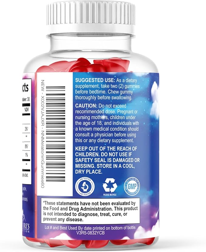 Melatonin Sleep Gummies - 12mg Per Serving - Extra Strength Sleep Support Melatonin Gummy for Adults - Vegan Sleeping Gummy Supplement to Support Restful Sleep - Tasty Berry Flavor - 60 Gummies