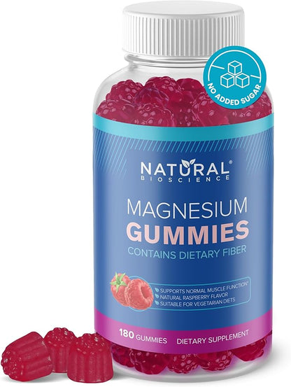 Sugar-Free Magnesium Gummies for Adults - High Potency Magnesium Supplement, High Absorption Chewable Magnesium, Vegan Anti-Stress Gummies, Magnesium for Sleep & Relaxation, 180 Gummies