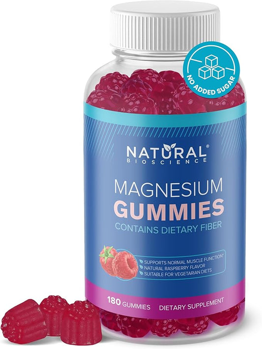 Sugar-Free Magnesium Gummies for Adults - High Potency Magnesium Supplement, High Absorption Chewable Magnesium, Vegan Anti-Stress Gummies, Magnesium for Sleep & Relaxation, 180 Gummies