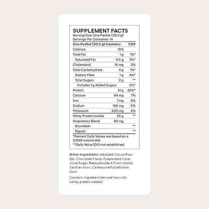 THORNE - Whey Protein Isolate - Balanced Amino Acids Profile with BCAAs - 21 Grams of Easy to Digest Whey Protein Powder - NSF Certified for Sport - Chocolate - Gluten & Soy-Free - 14 Packets