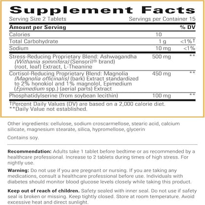 Integrative Therapeutics Cortisol Manager - Balance Cortisol & Support Relaxation for Restful Sleep* - Includes Ashwagandha & L-Theanine for Confidence with Less Stress* - 30 Tablets (15 Servings)