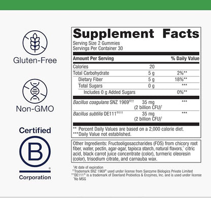 Metagenics UltraFlora 3 in 1 Daily Probiotic & Postbiotic Gummies - Shelf-Stable for Adults & Kids - Supports Gut Health, Healthy Gut Flora & Immune Support* - 60 Gummies
