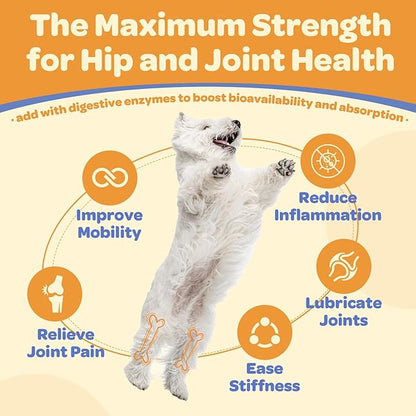 NATURE TARGET Glucosamine for Dogs - Hip and Joint Supplement for Dogs, 180 Crunchy Chews, Glucosamine Chondroitin, Omega-3, MSM, Turmeric for Pain Relief, Dog Joint Supplement Large & Small Breed
