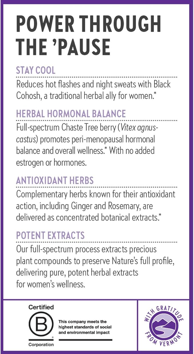 New Chapter Menopause Supplement - Estrotone Herbal Hormone Balance for Women in Perimenopause, with Black Cohosh for Hot Flash Relief & to Reduce Night Sweats + Vitex, No Added Hormones - 30 ct