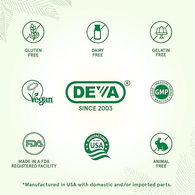DEVA Vegan Glucosamine MSM & Chondroitin + Turmeric, CMO, Boswellia, Hyaluronic Acid & More, Improved Non-Animal Formula, 90 Tablets
