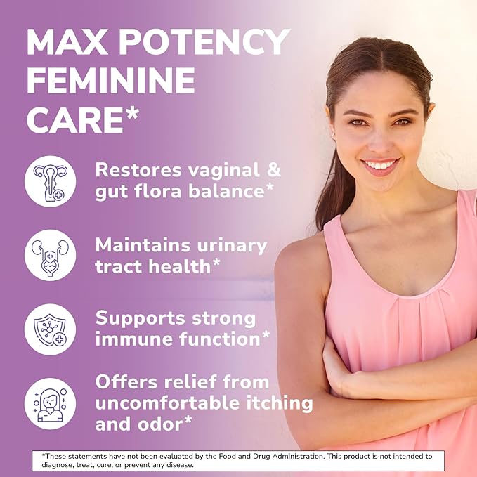 Probiotics for Women 200 Billion CFU, 36 Unique Strains, with Cranberry Prebiotics & Digestive Enzymes, High Potency Vaginal Probiotics, Full-Spectrum Gut Health, 60 Vegan Capsules