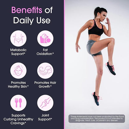 Obvi Burn Elite - Collagen Supplement for Women - Fitness Support - Metabolism Support Supplement - Healthy Mobility - Natural Thermogenic Formula - Gluten-Free - 60 Count (30 Servings)