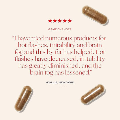 Womaness Me.No.Pause Supplement for Women - Hormone Balance for Women Perimenopause and Menopause - Ashwagandha, Pycnogenol and Bacognize for Hot Flashes, Brain Fog and Mood Hormone Free - 30 Capsules