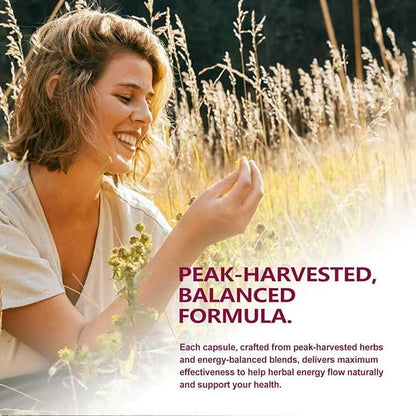 HERBENENERGYflow Red Clover Extract Capsules, Herbal Supplement for Women’s Health Support, Menopause Support & PMS Relief. Natural Blend w/Black Cohosh Wild Yam Dong Quai. 90 Count.