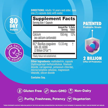 Digestive Advantage Probiotics for Digestive Health, Daily Probiotics for Women & Men, Supports Gut Health, Occasional Bloating & Diarrhea, Minor Abdominal Discomfort, & Immune Support, 80ct Capsules