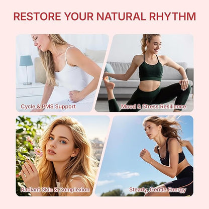 Hormone Balance for Women, Myo & D-Chiro Inositol Powder with Folate & Amino Acid & Ashwagandha - Ovarian Support, Mood Regulation & PMS Relief, Raspberry Lemon, 15 Servings
