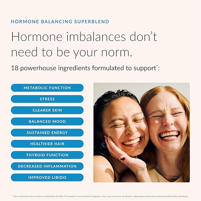 Beam Glow Hormone Balance Supplement for Women – Cortisol Supplement for Women, PMS Relief Supplement, Perimenopause & PCOS Support, Womens Vitamins, Thyroid Support with Ashwagandha & Selenium