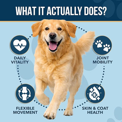 Liquid Collagen for Dogs - Dog Collagen Drops for Dogs, Supports Joints, Skin, Coat, Bones and Itch Relief for Dog, 6 in 1 Formula, 3 Types Collagens, Biotin, Vitamin C, Vitamin E and Hyaluronic Acid