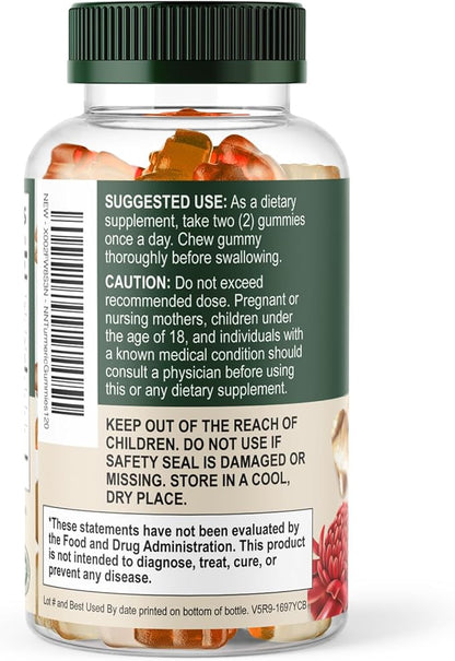 Turmeric Curcumin Supplement Gummies - 95% Curcuminoids with Turmeric & Ginger, Black Pepper for Best Absorption, Nature's Vegan Joint Support, Non-GMO, Gluten Free, Tasty Peach Flavor - 120 Gummies