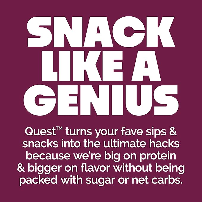 Quest Nutrition Crispy Birthday Cake Protein Bar, 17g Protein, 1g Sugar, 2g Net Carbs, Gluten Free Protein Snack, Keto Friendly, 4 Count
