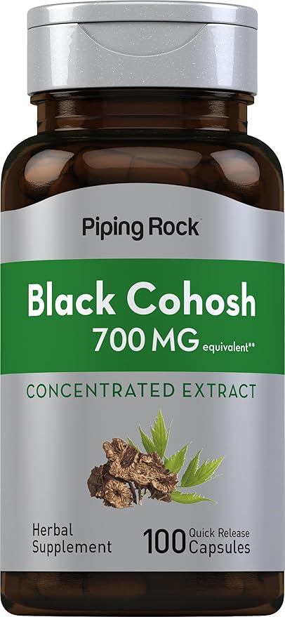 Piping Rock Black Cohosh Root Extract Supplement | 100 Capsules | Non-GMO and Gluten Free Formula