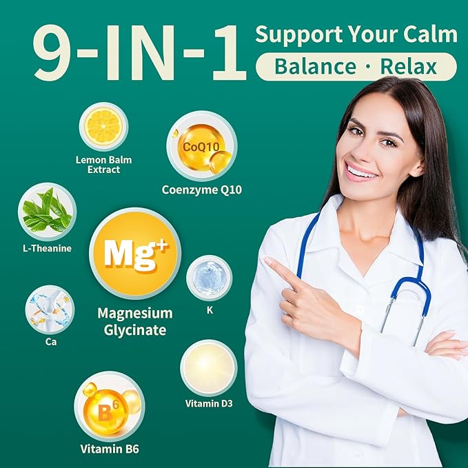 Magnesium Glycinate Gummies 300mg - 90 Count Individually Wrapped, Low-Allergy Formula, Supports Cardiovascular Health, Cognitive Function & Muscle-Bone Strength, Non-GMO, Gluten & Soy Free