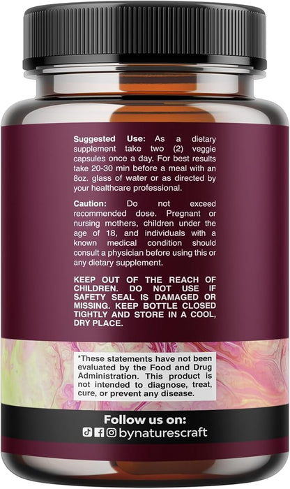 D Mannose Capsules for Urinary Tract Health - High Potency D-Mannose with Cranberry Juice Powder & Dandelion for Urinary Tract Health for Women Fast Acting Super Concentrated Cranberry - 30 Count