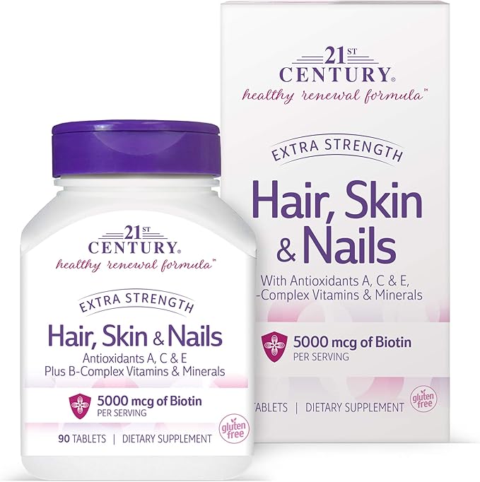 21st Century Hair, Skin and Nails Extra Strength Tablets, 90 Count (27847)
