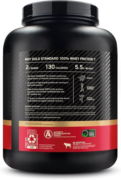 Optimum Nutrition Gold Standard 100% Whey Protein Powder, Chocolate Peanut Butter, 5 Pound (Packaging May Vary)
