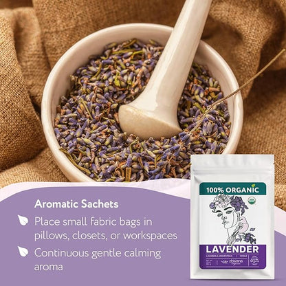 Super Value Pack 5 LB - Organic Food Grade Lavender Buds – Lavender Tea Bulk - Lavandula Angustifolia - Edible Lavander for Drinks, Cooking & Baking