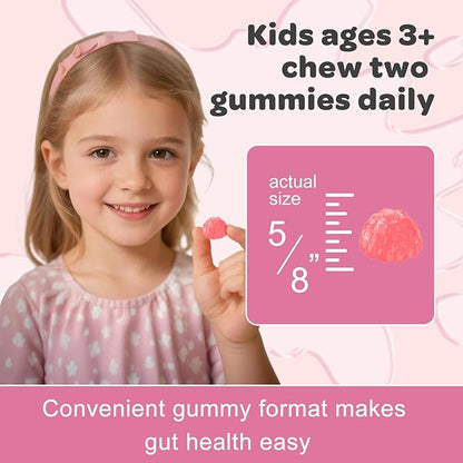 Probiotics for Kids, Kids Probiotic-Multivitamin Gummies with 5 Billion CFUs for Digestive Health & Immune Support, with Vitamins, Prebiotics, Minerals for Children, Natural Peach Flavor, 45 Servings